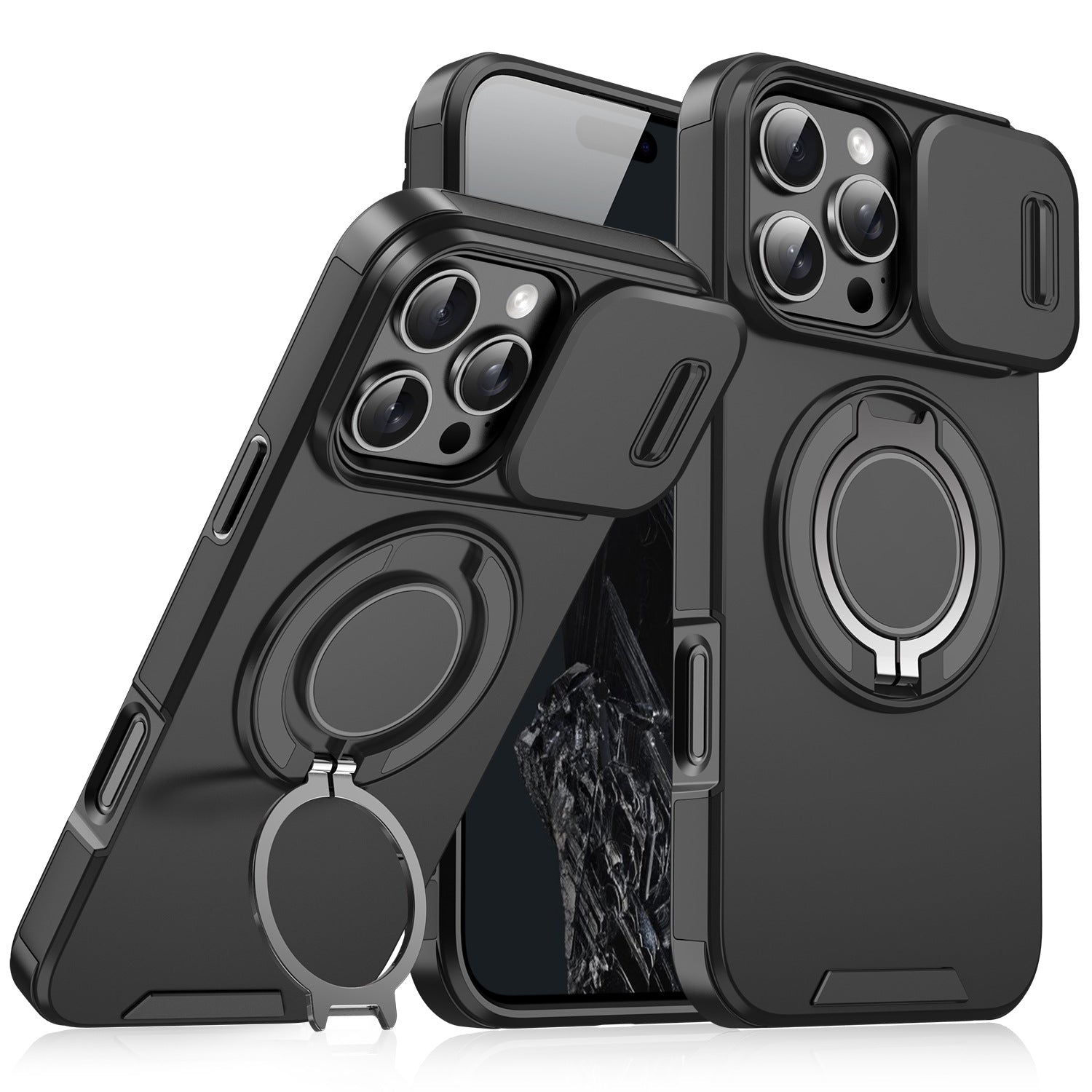Apple 17 Pro Max Magnetic Phone Case, 16 Pro Stand, Shockproof Multi-Model Magnetic Protective Cover